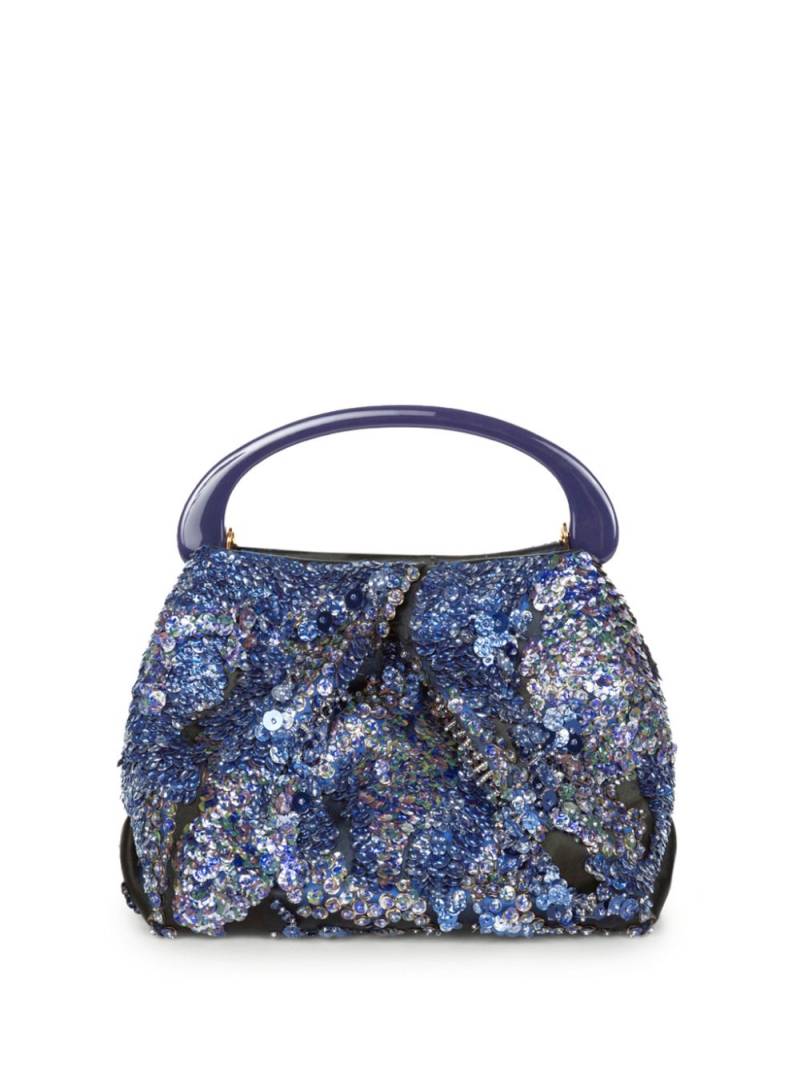 DRIES VAN NOTEN sequin-embroidered mini bag - Blue von DRIES VAN NOTEN