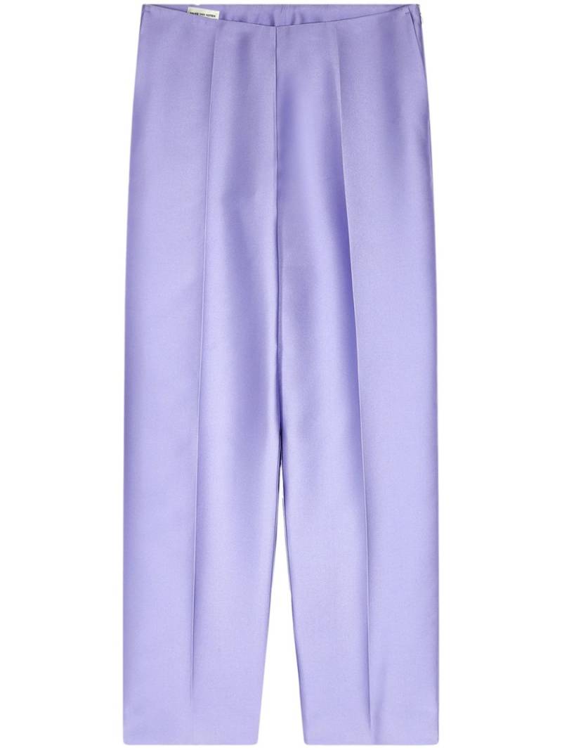 DRIES VAN NOTEN silk trousers - Purple von DRIES VAN NOTEN