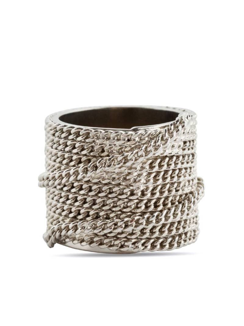 DRIES VAN NOTEN stacked cable-link ring - Silver von DRIES VAN NOTEN