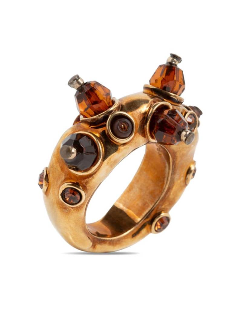 DRIES VAN NOTEN stone-embellished brass ring - Gold von DRIES VAN NOTEN