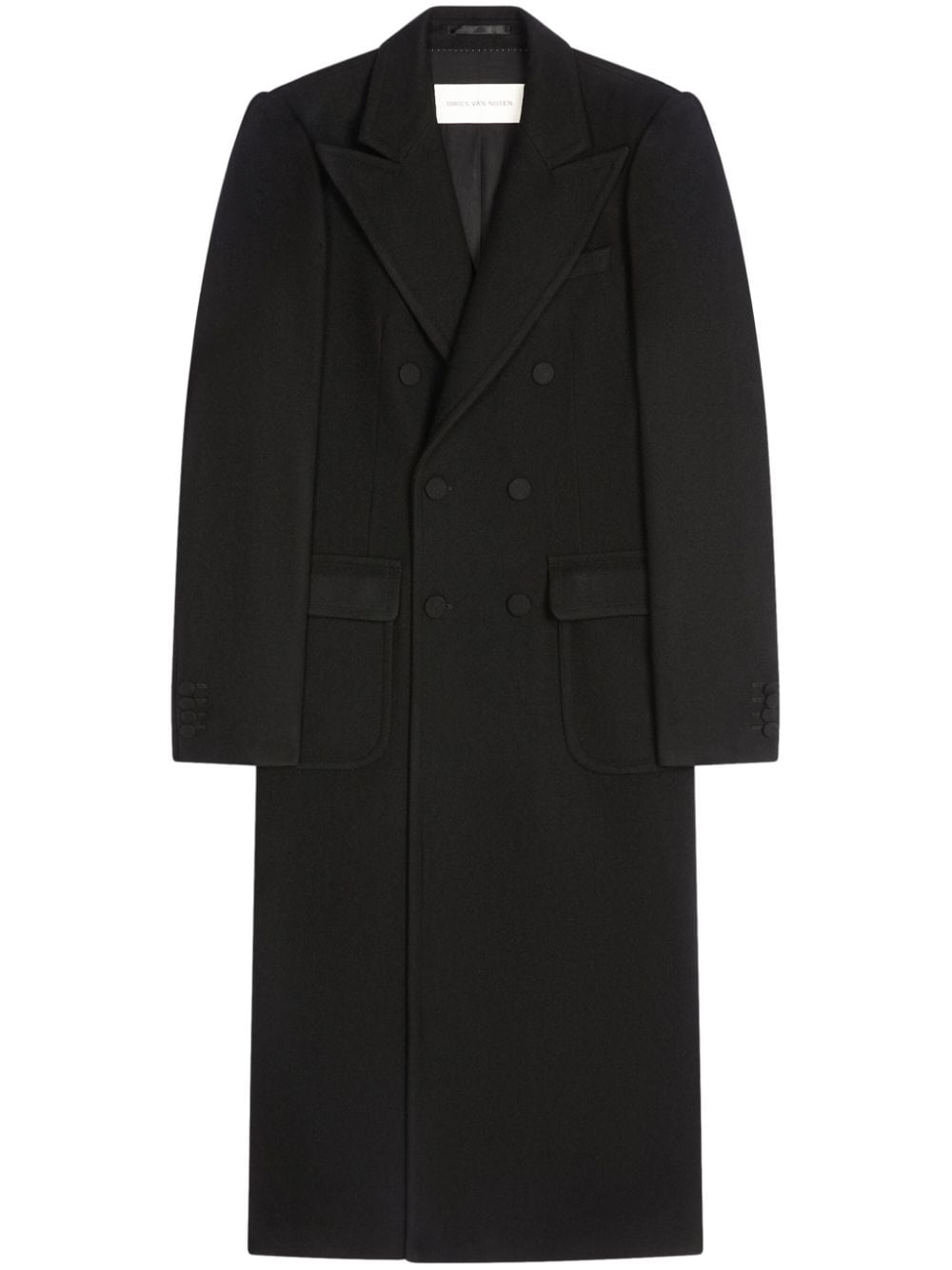 DRIES VAN NOTEN wool double-breasted coat - Black von DRIES VAN NOTEN