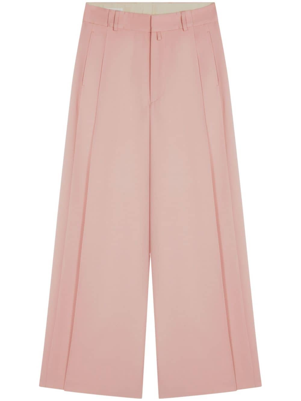 DRIES VAN NOTEN wool wide-leg trousers - Pink von DRIES VAN NOTEN