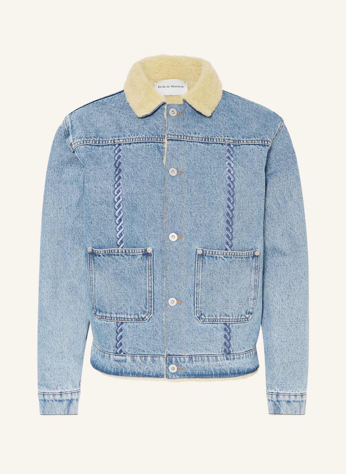 Drôle De Monsieur Jeansjacke Mit Teddyfell blau von DRÔLE DE MONSIEUR