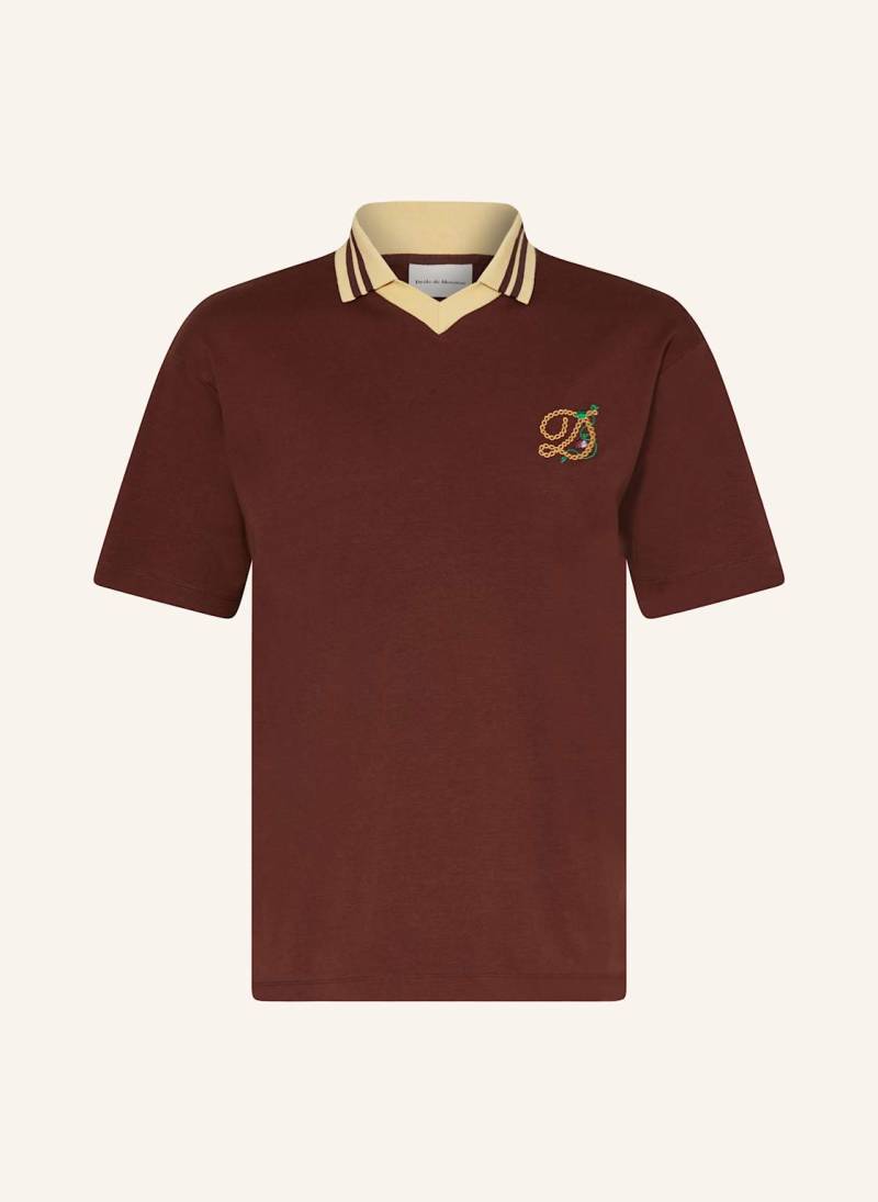 Drôle De Monsieur Jersey-Poloshirt braun von DRÔLE DE MONSIEUR