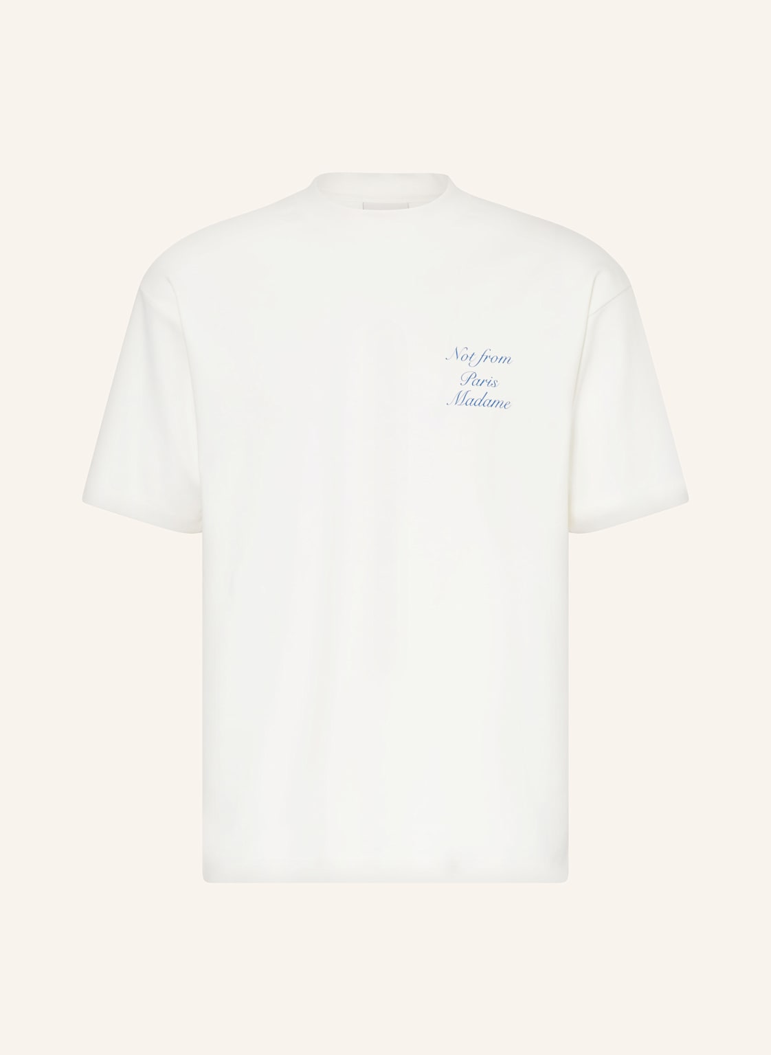 Drôle De Monsieur T-Shirt Slogan Cursive weiss von DRÔLE DE MONSIEUR