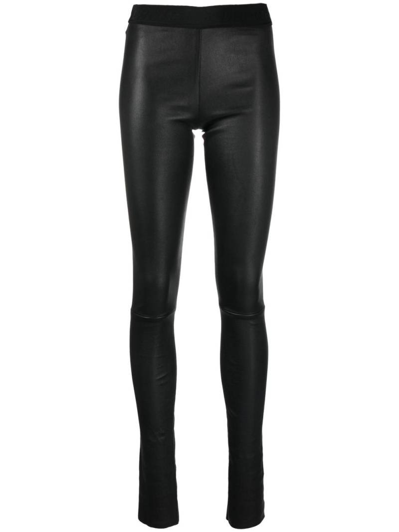 Drome lambskin high-waisted leggings - Black von Drome