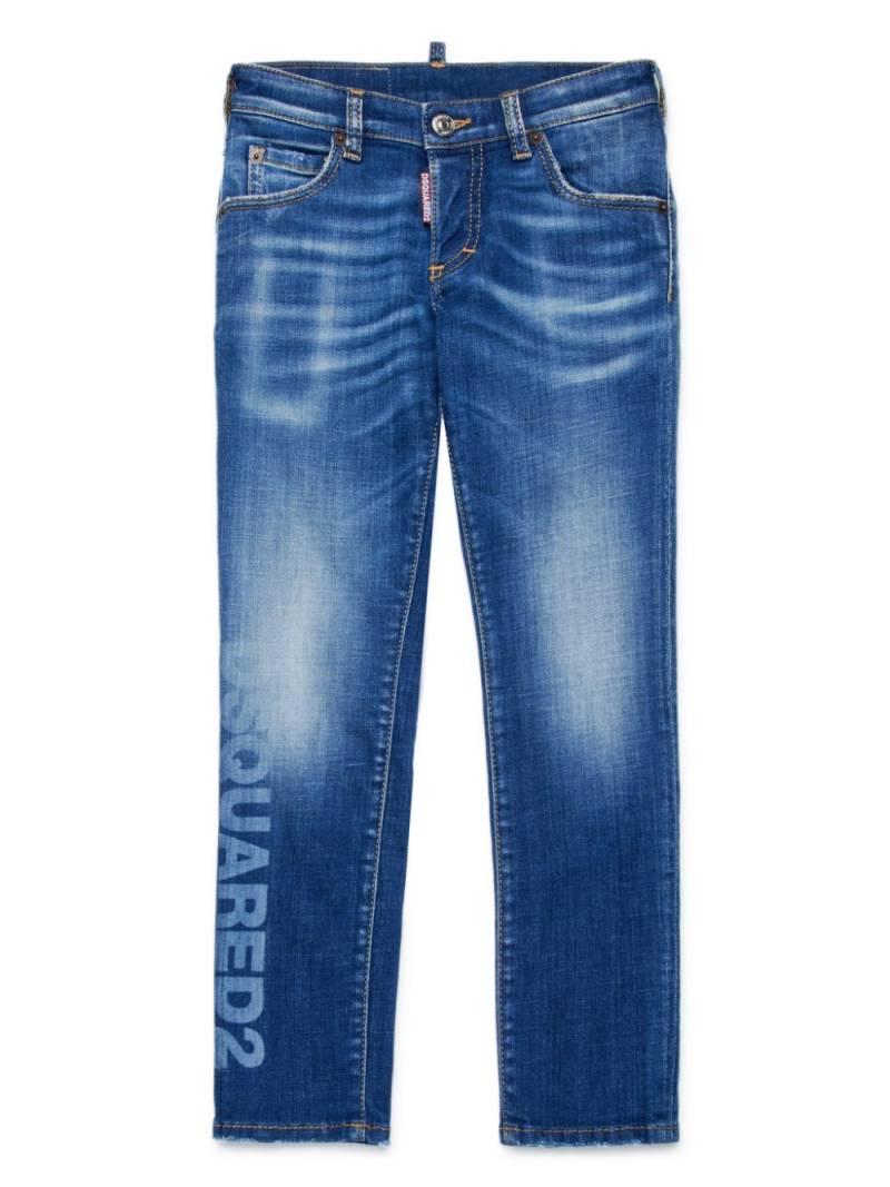 DSQUARED2 KIDS Clement whiskering-effect jeans - Blue von DSQUARED2 KIDS