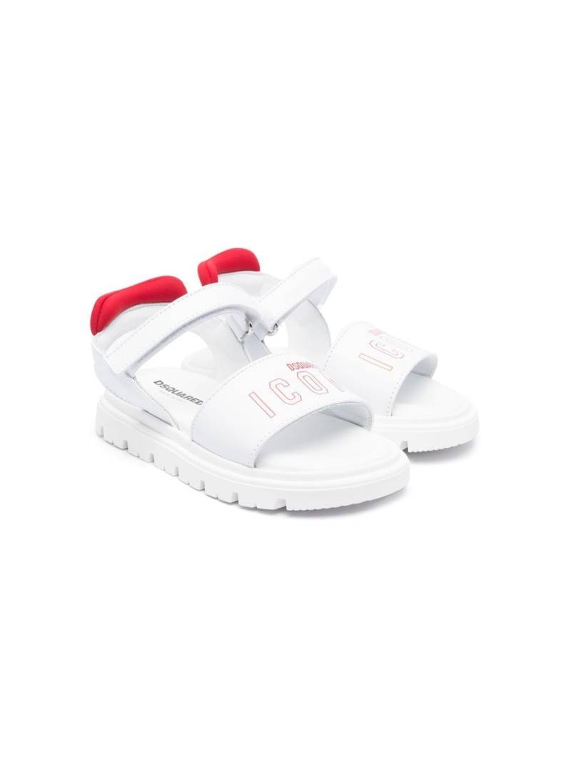 DSQUARED2 KIDS Icon logo-print sandals - White von DSQUARED2 KIDS