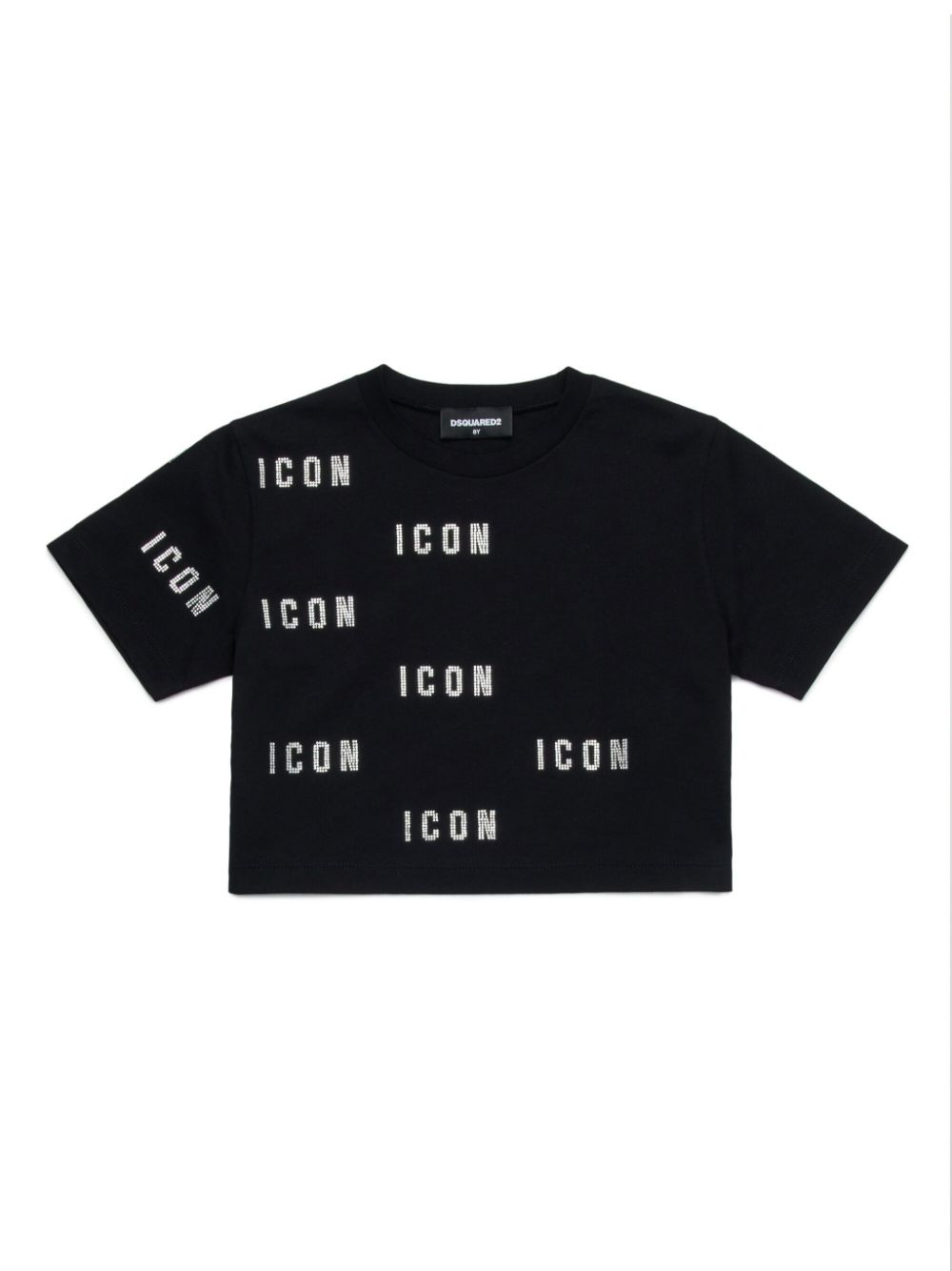 DSQUARED2 KIDS Icon rhinestone-appliqué T-shirt - Black von DSQUARED2 KIDS