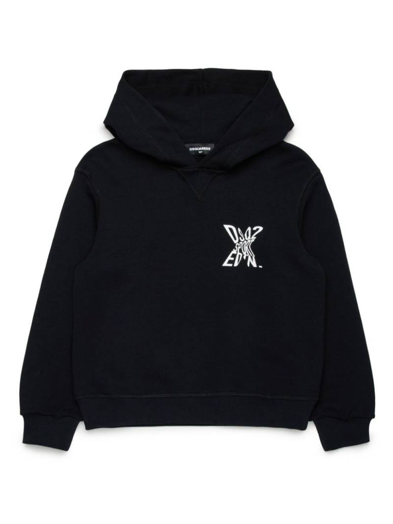 DSQUARED2 KIDS Sport Edtn.09 logo-print hoodie - Black von DSQUARED2 KIDS