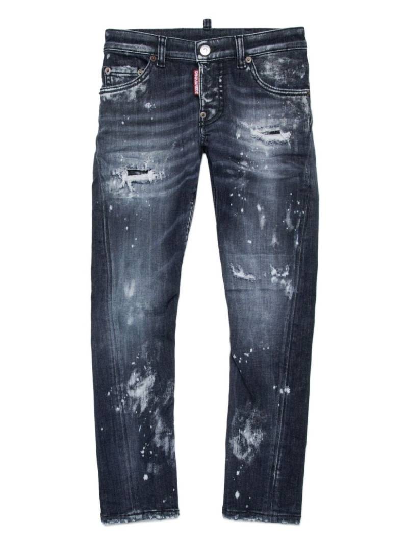 DSQUARED2 KIDS Twist distressed jeans - Blue von DSQUARED2 KIDS