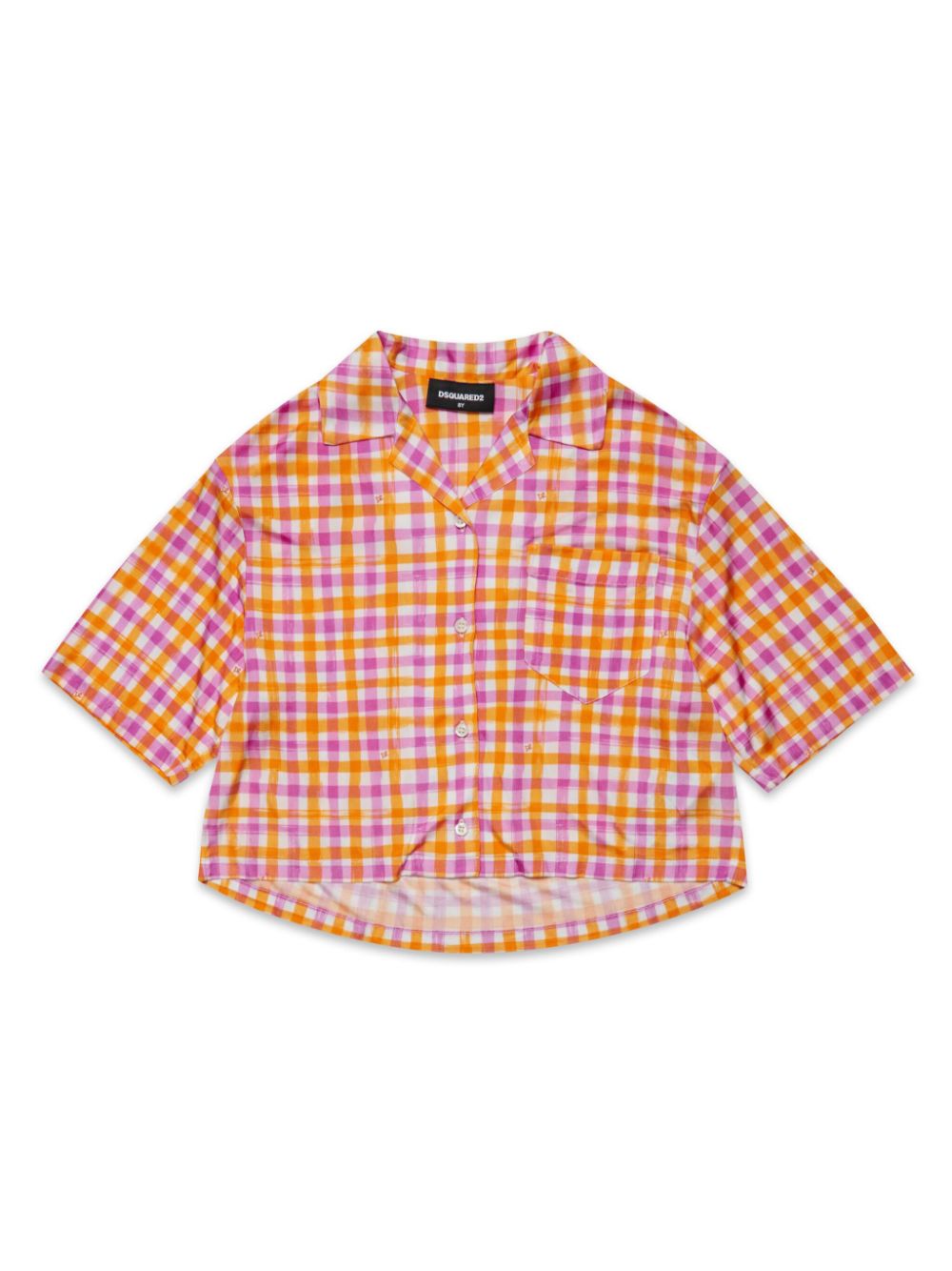 DSQUARED2 KIDS checked short-sleeve shirt - Pink von DSQUARED2 KIDS