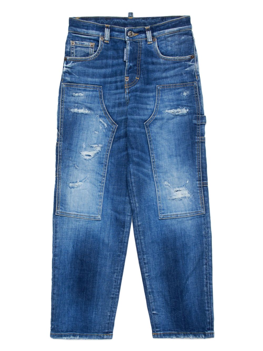 DSQUARED2 KIDS distressed panelled jeans - Blue von DSQUARED2 KIDS