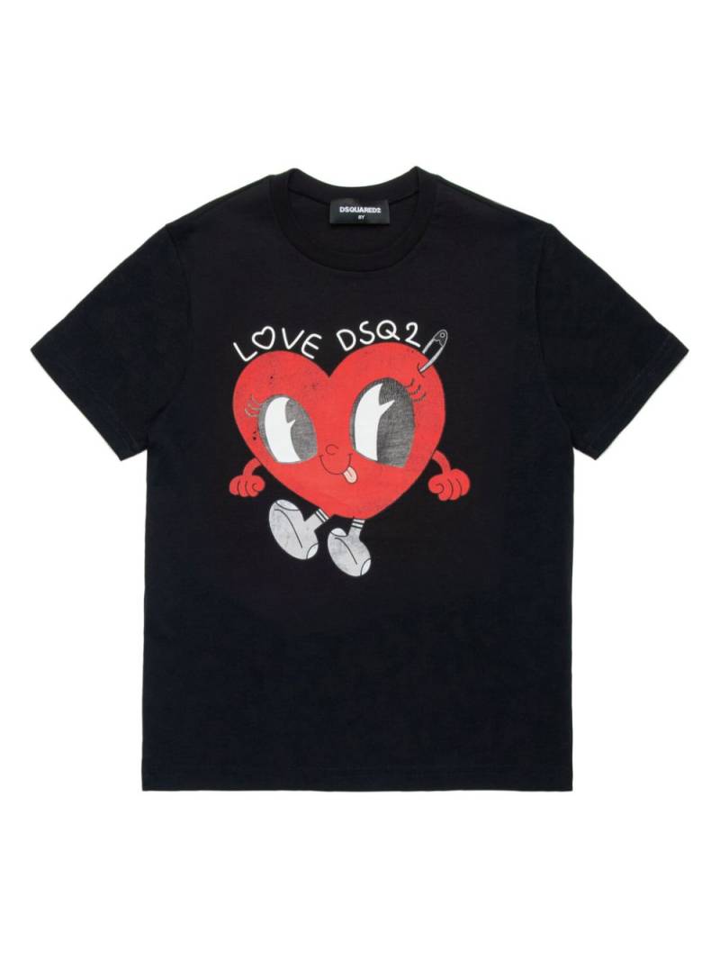 DSQUARED2 KIDS graphic-print cotton T-shirt - Black von DSQUARED2 KIDS