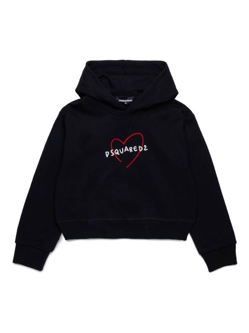 DSQUARED2 KIDS graphic-print hoodie - Black von DSQUARED2 KIDS