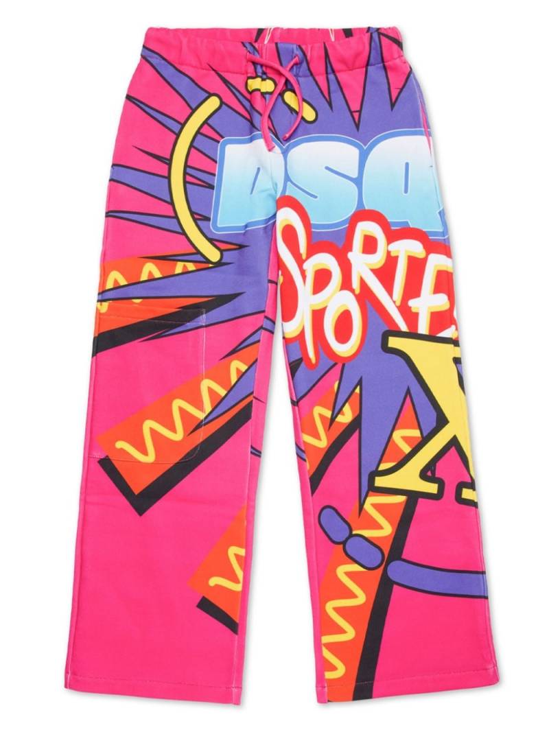 DSQUARED2 KIDS graphic-print trousers - Pink von DSQUARED2 KIDS