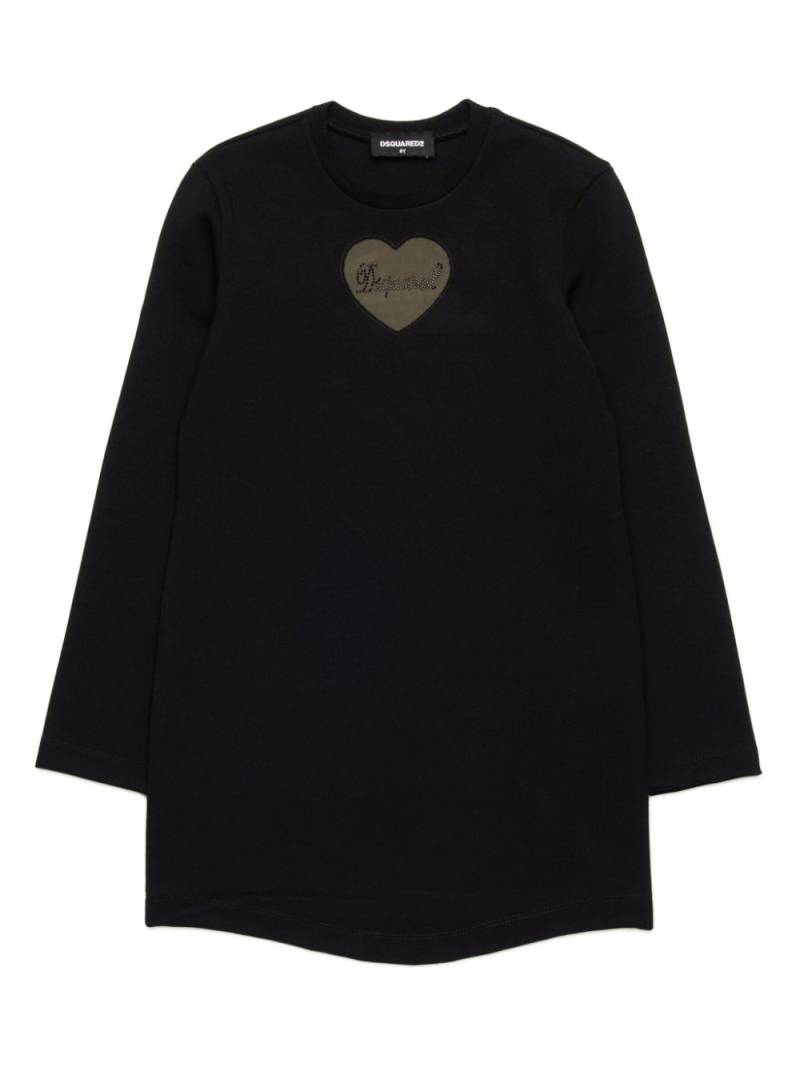 DSQUARED2 KIDS heart-appliqué sweater dress - Black von DSQUARED2 KIDS