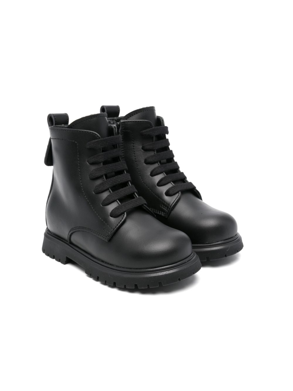 DSQUARED2 KIDS leather boots - Black von DSQUARED2 KIDS