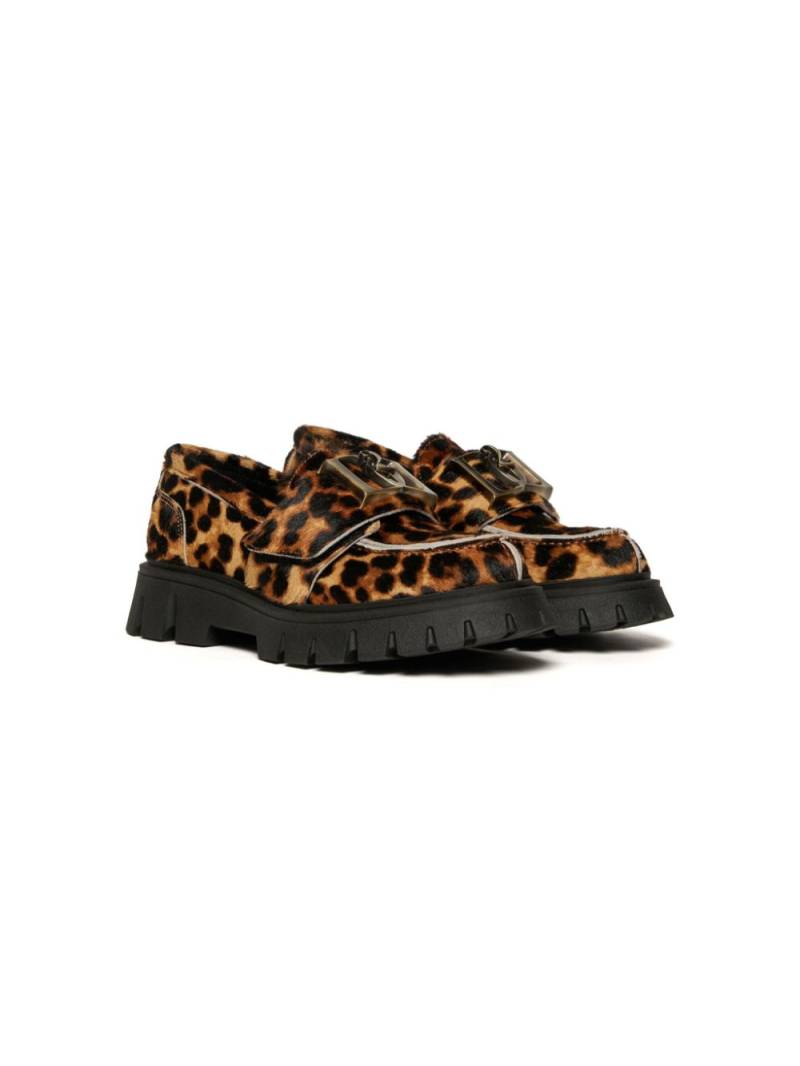 DSQUARED2 KIDS leopard-print loafers - Brown von DSQUARED2 KIDS