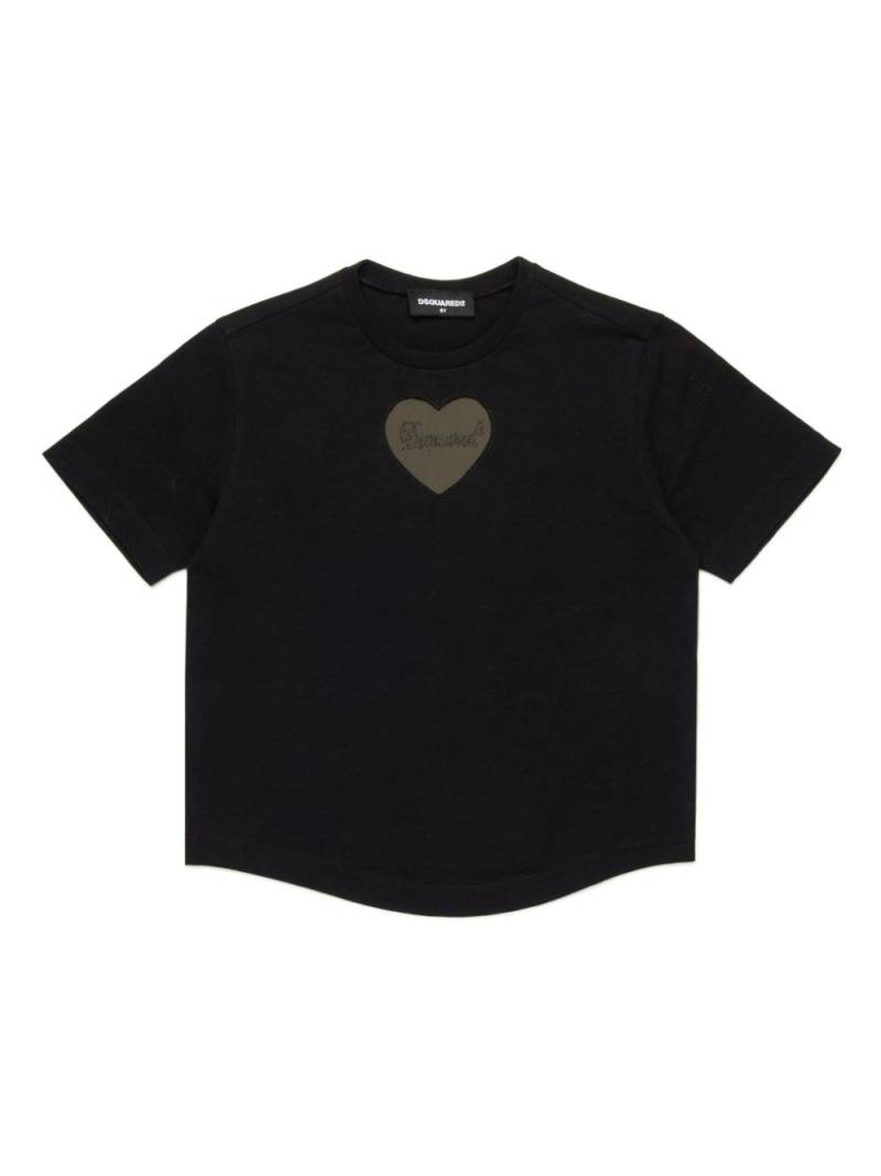 DSQUARED2 KIDS logo-embellished cotton T-shirt - Black von DSQUARED2 KIDS