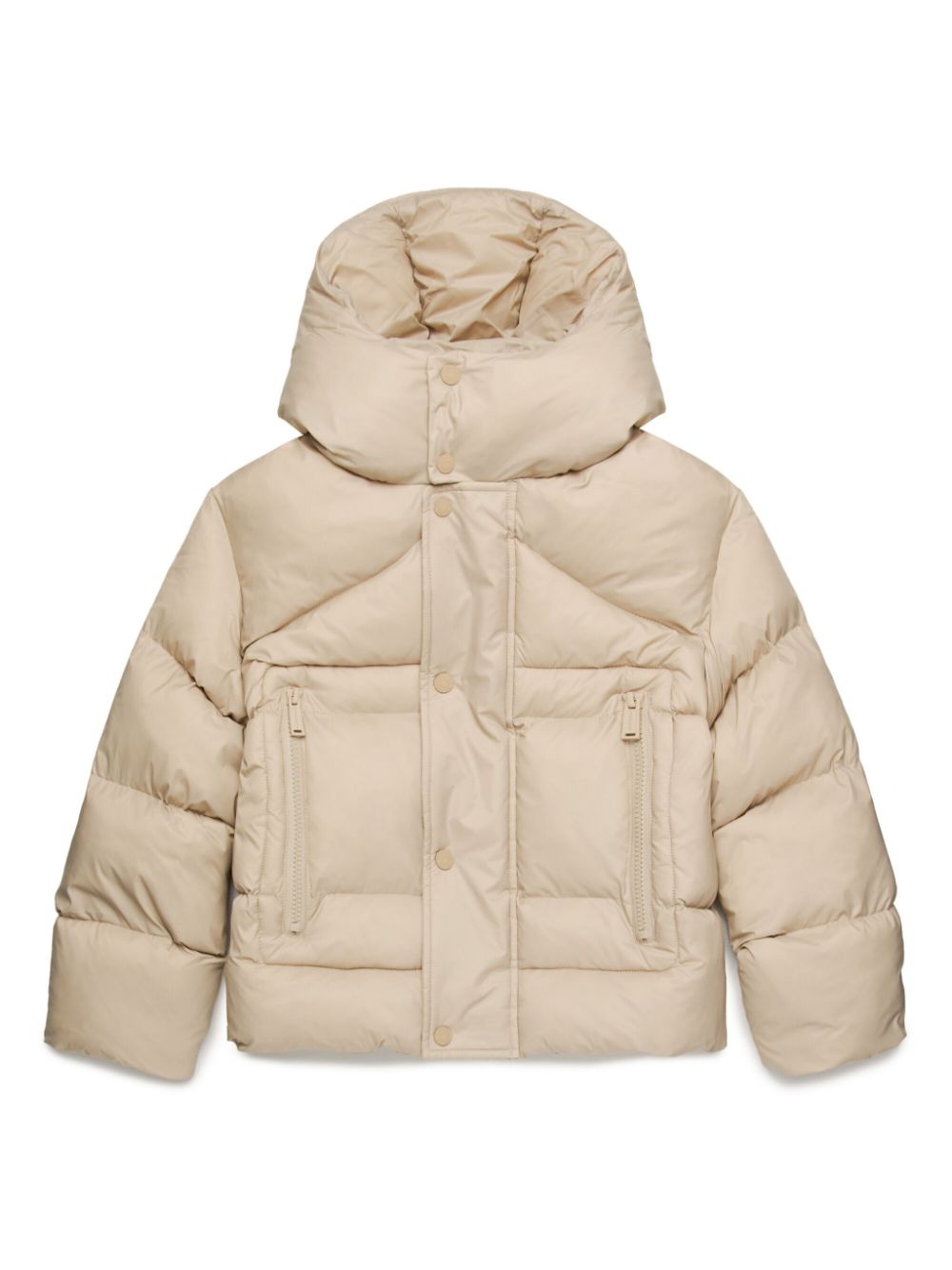 DSQUARED2 KIDS logo-embroidered hooded puffer jacket - Neutrals von DSQUARED2 KIDS