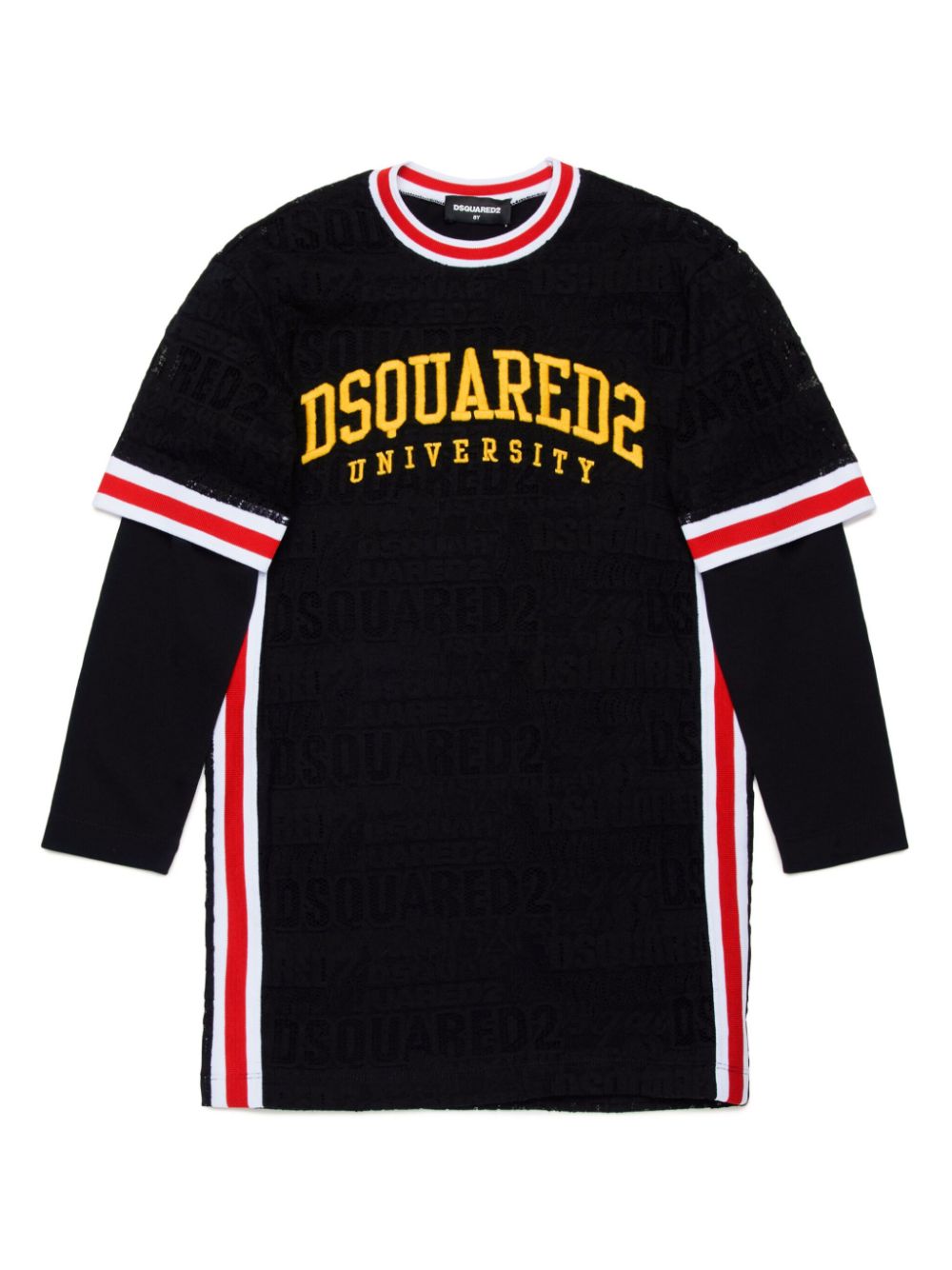 DSQUARED2 KIDS logo-embroidered knitted dress - Black von DSQUARED2 KIDS