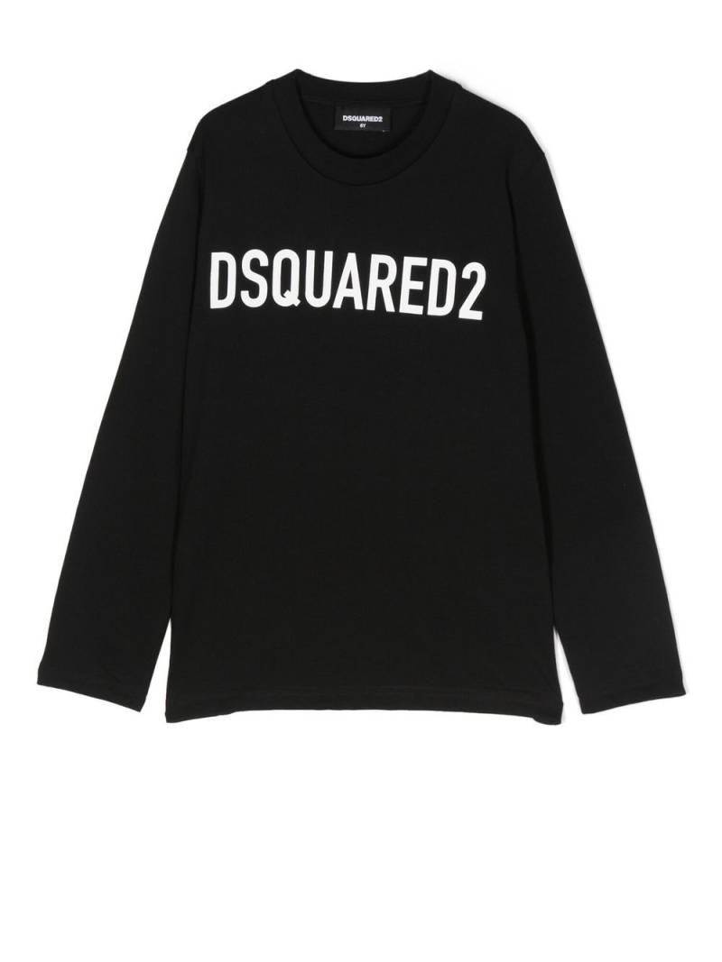 DSQUARED2 KIDS logo long-sleeve top - Black von DSQUARED2 KIDS