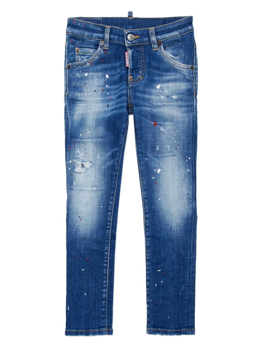 DSQUARED2 KIDS logo-patch cotton-blend jeans - Blue von DSQUARED2 KIDS