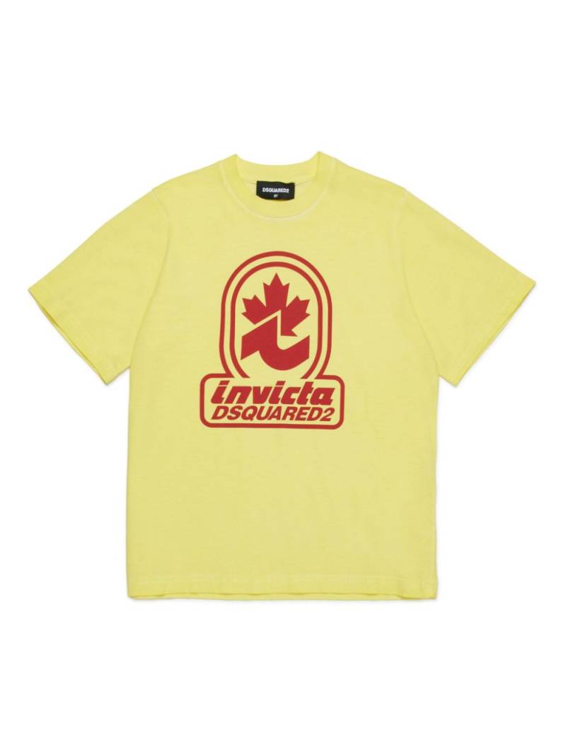 DSQUARED2 KIDS logo-print T-shirt - Yellow von DSQUARED2 KIDS