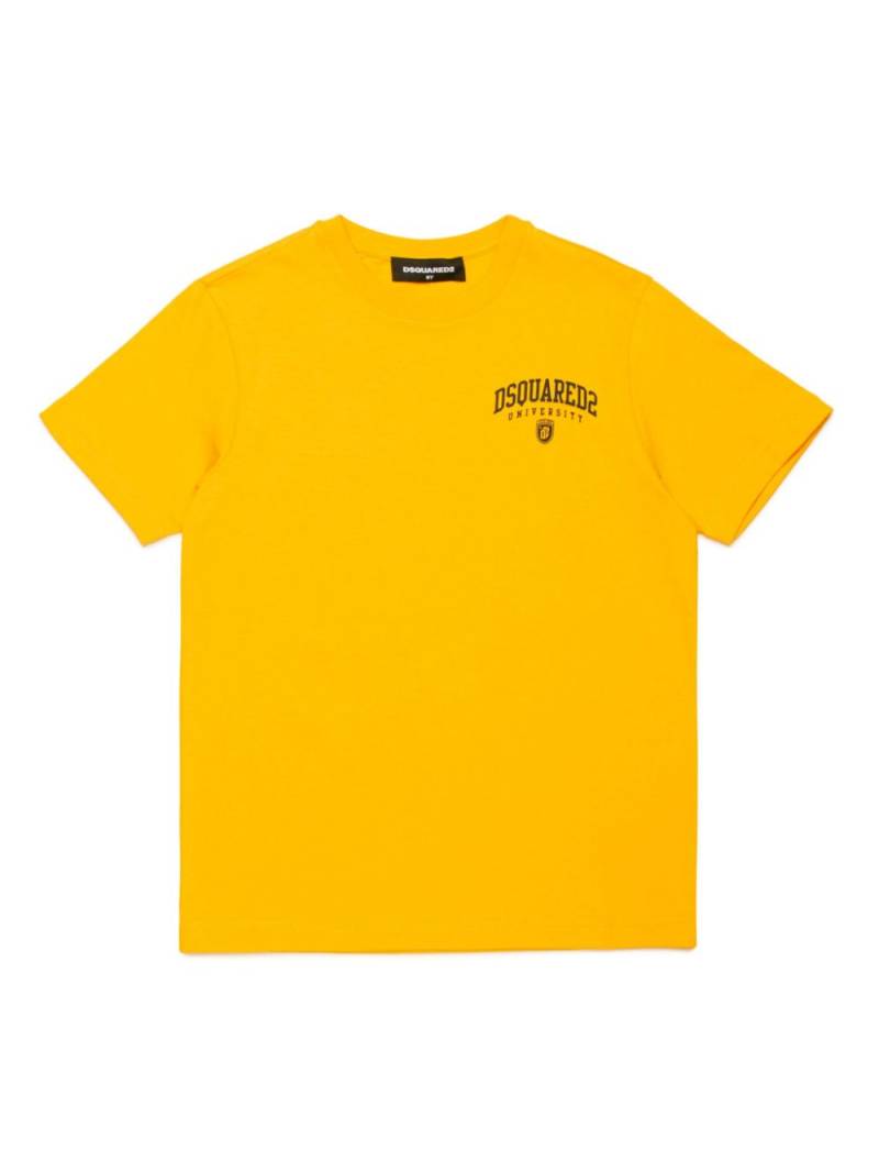 DSQUARED2 KIDS logo-print cotton T-shirt - Yellow von DSQUARED2 KIDS