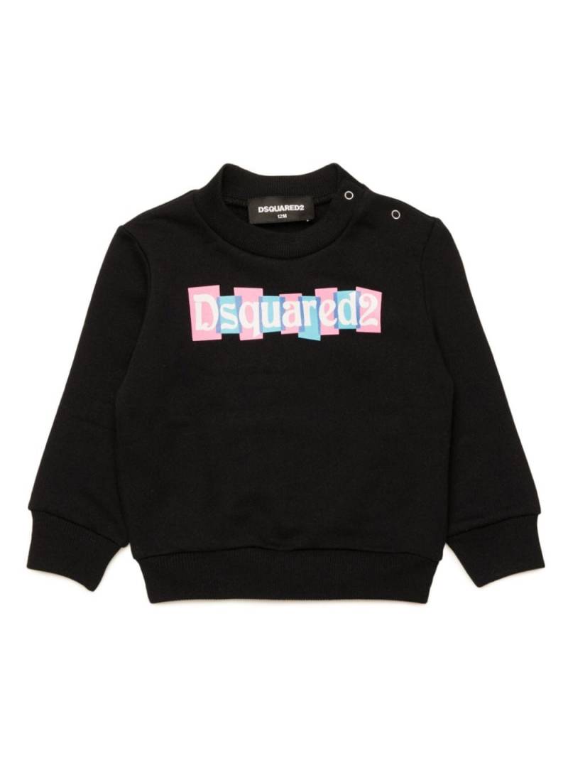 DSQUARED2 KIDS logo-print cotton sweatshirt - Black von DSQUARED2 KIDS