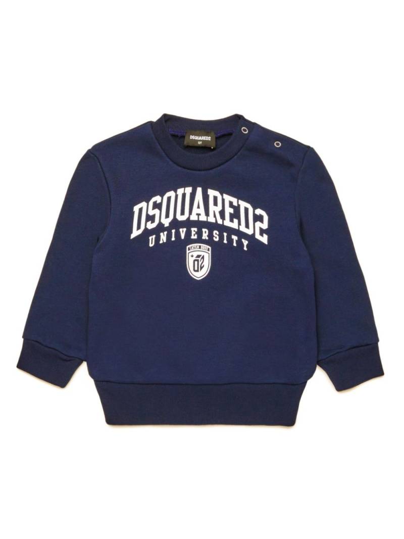 DSQUARED2 KIDS logo-print cotton sweatshirt - Blue von DSQUARED2 KIDS