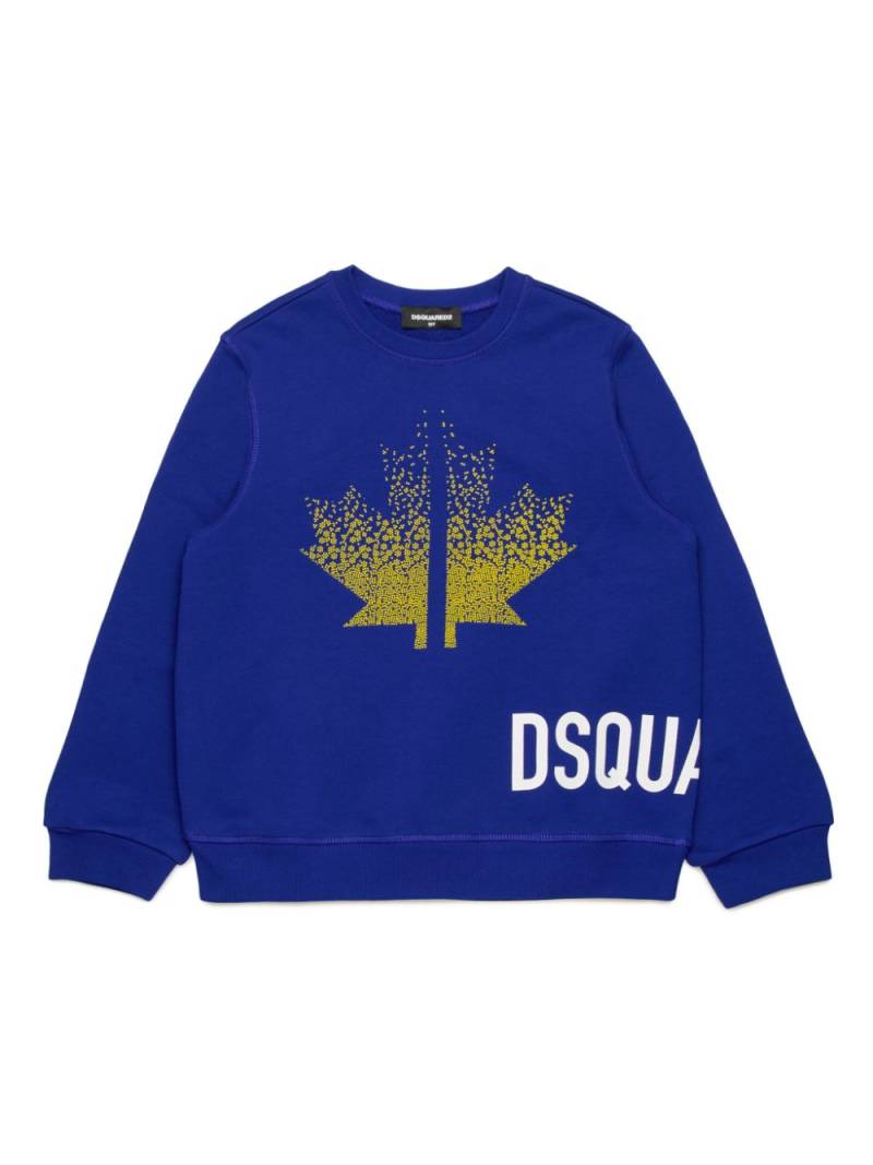 DSQUARED2 KIDS logo-print cotton sweatshirt - Blue von DSQUARED2 KIDS