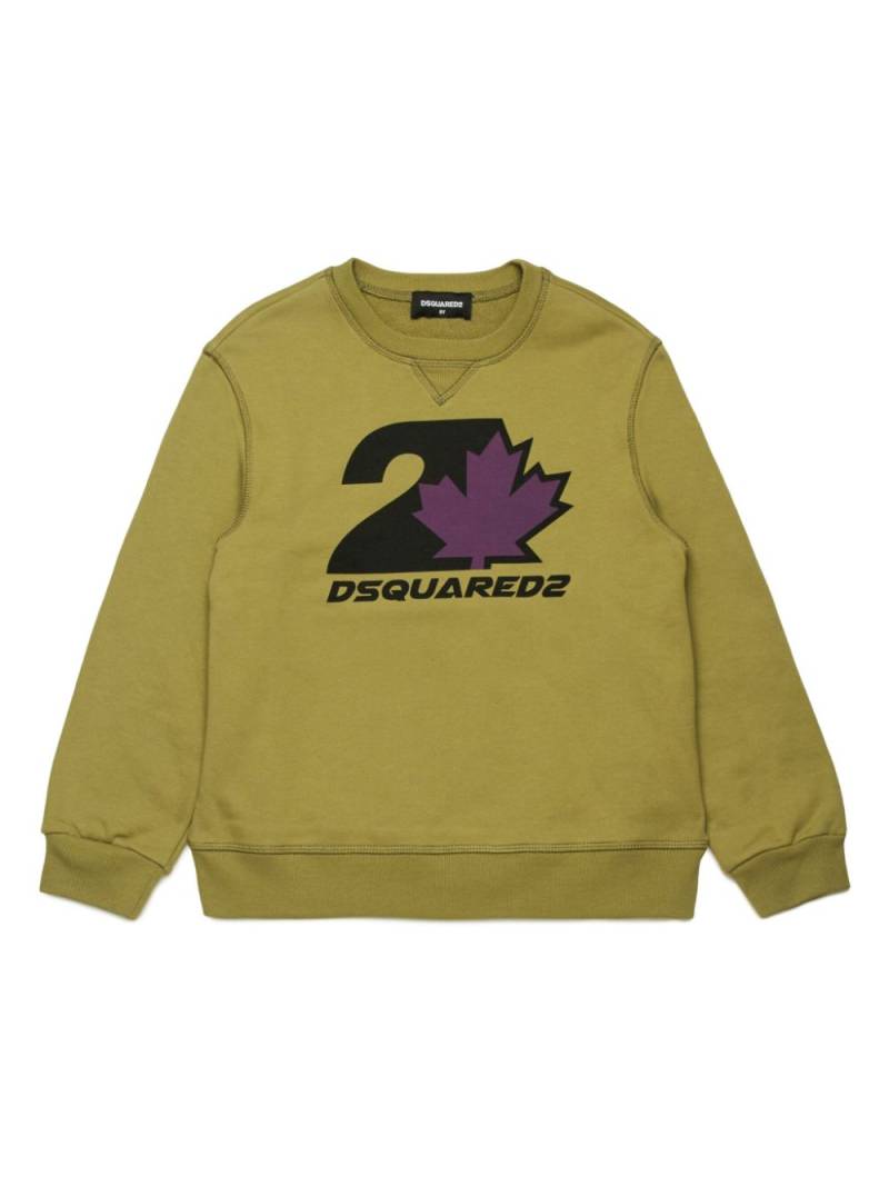 DSQUARED2 KIDS logo-print cotton sweatshirt - Green von DSQUARED2 KIDS