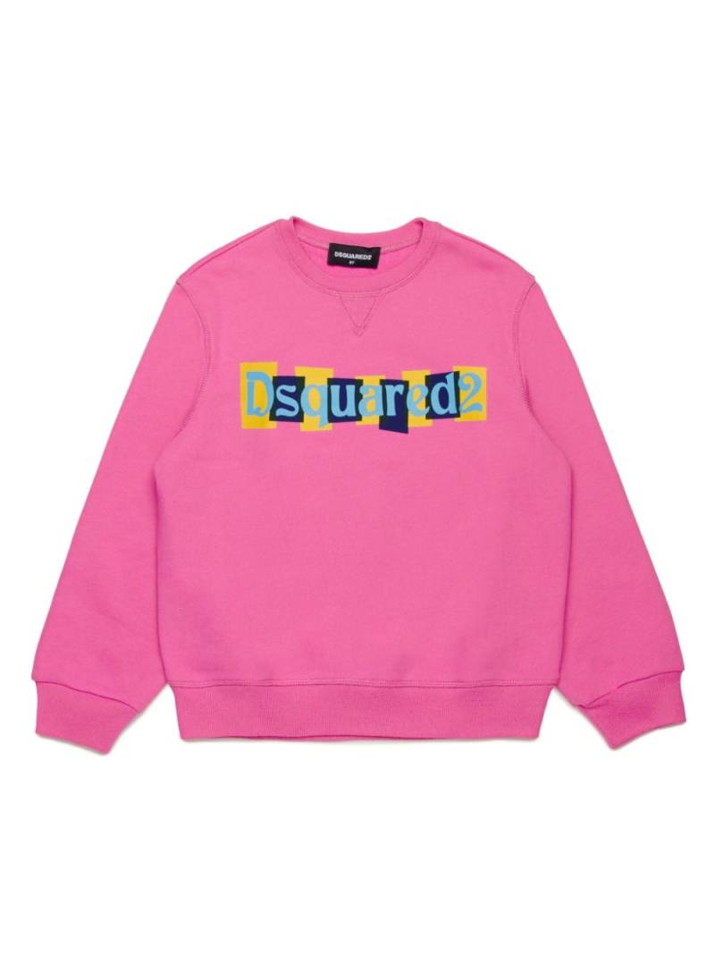 DSQUARED2 KIDS logo-print cotton sweatshirt - Pink von DSQUARED2 KIDS