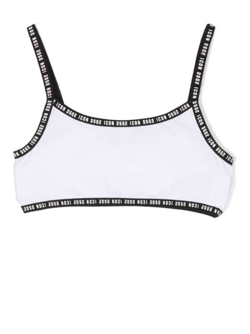 DSQUARED2 KIDS logo-print crop-top - White von DSQUARED2 KIDS