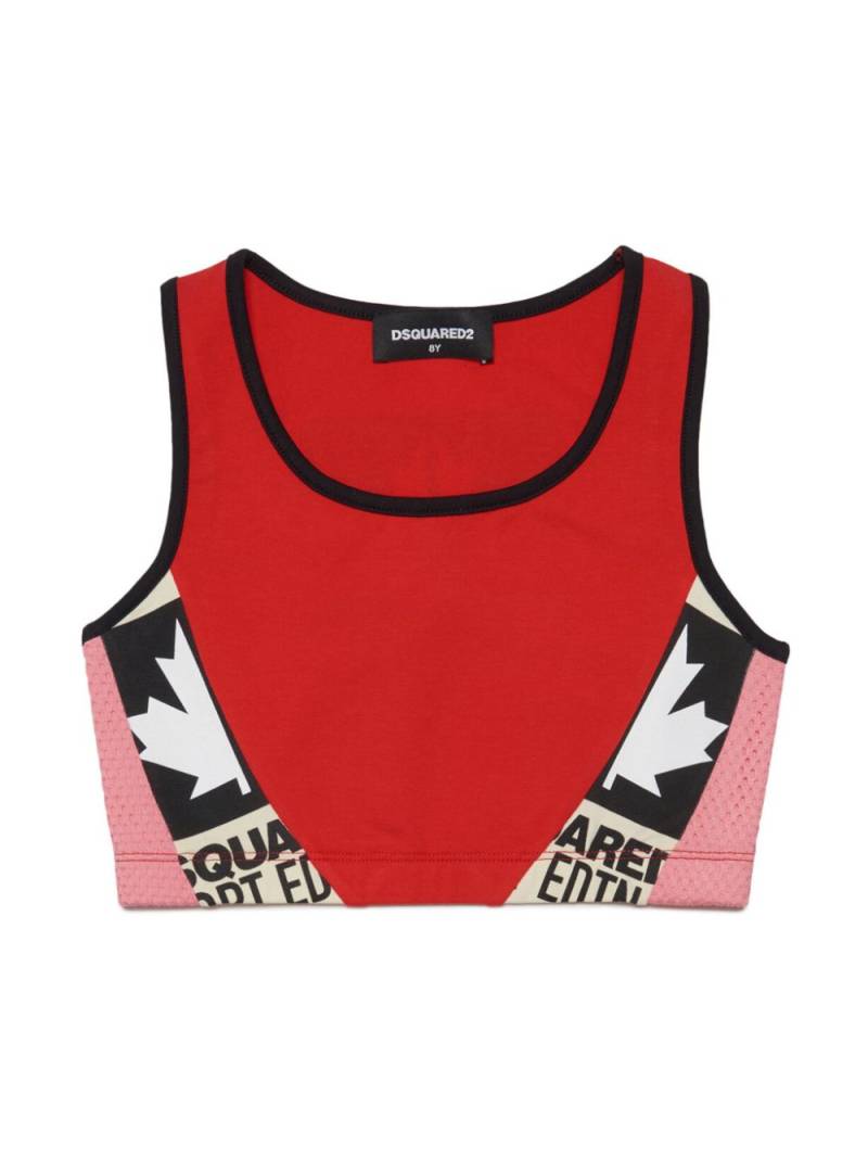 DSQUARED2 KIDS logo-print cropped tank top von DSQUARED2 KIDS