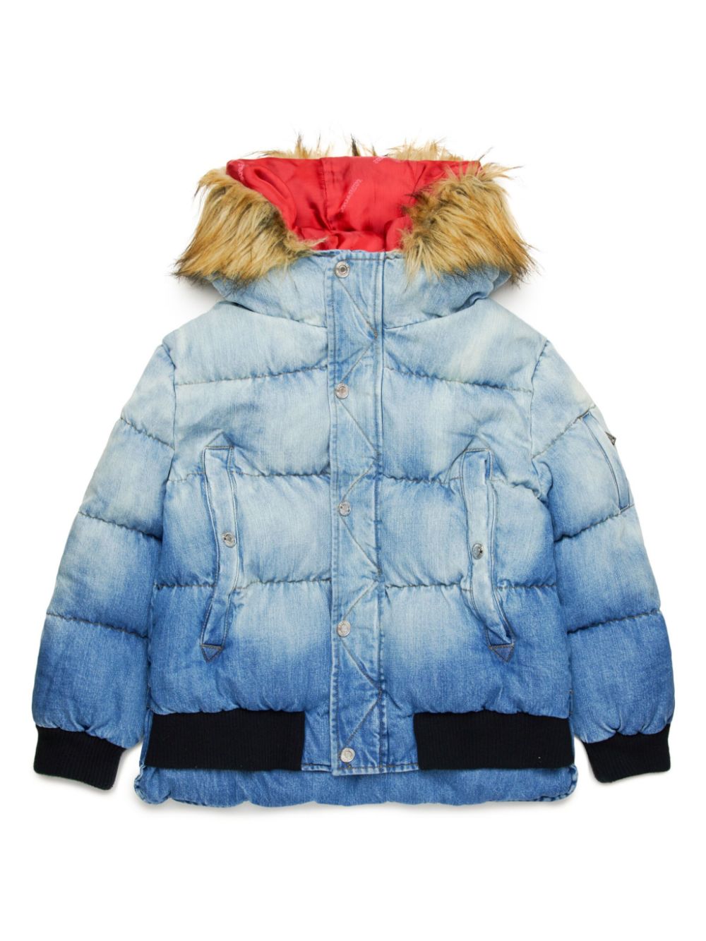 DSQUARED2 KIDS logo-print denim puffer jacket - Blue von DSQUARED2 KIDS