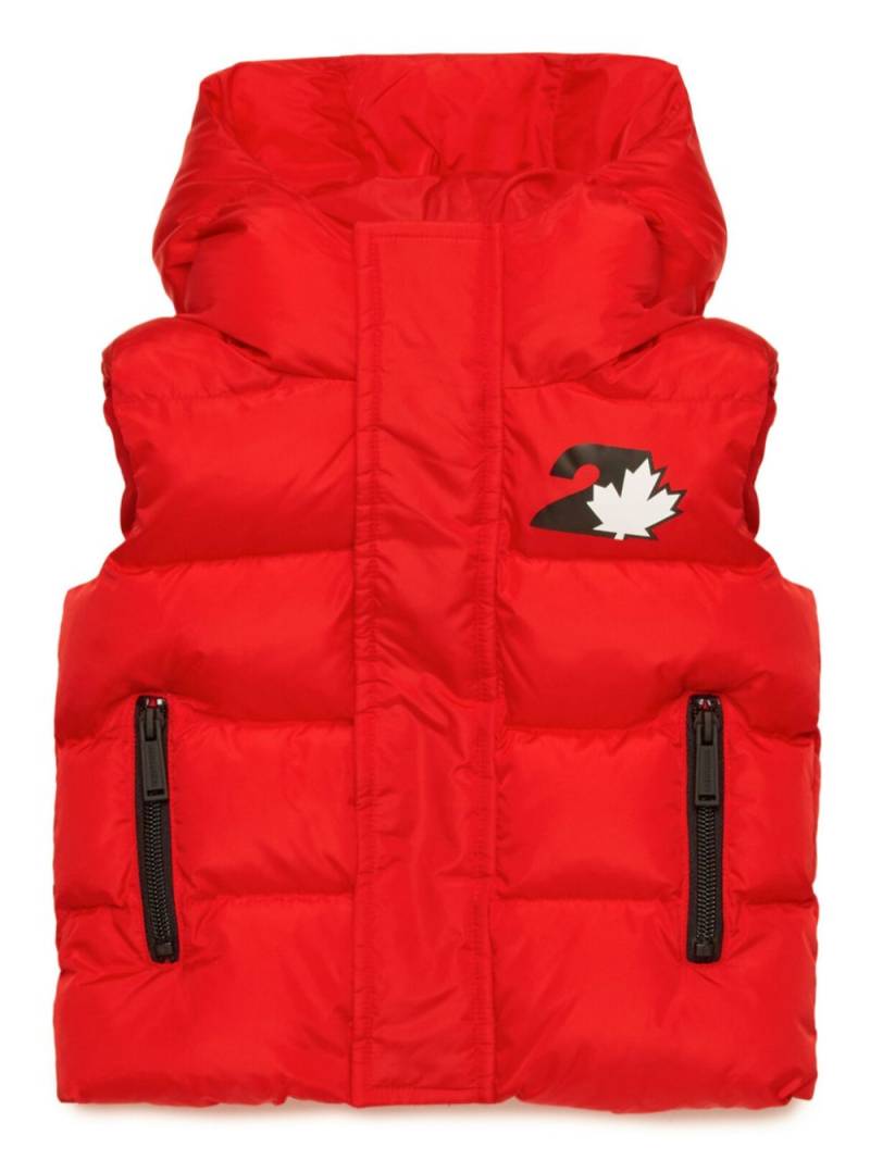 DSQUARED2 KIDS logo-print gilet von DSQUARED2 KIDS