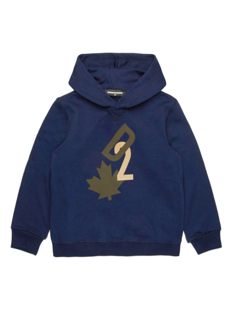 DSQUARED2 KIDS logo-print hoodie - Blue von DSQUARED2 KIDS