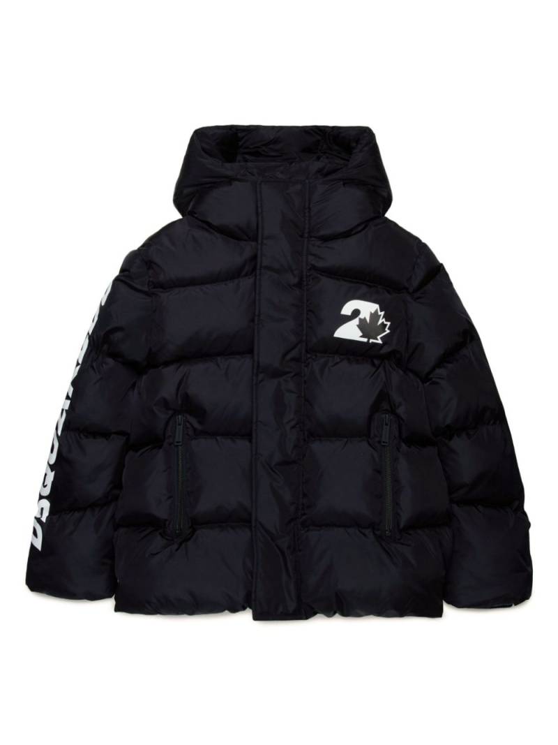 DSQUARED2 KIDS logo-print jacket - Black von DSQUARED2 KIDS