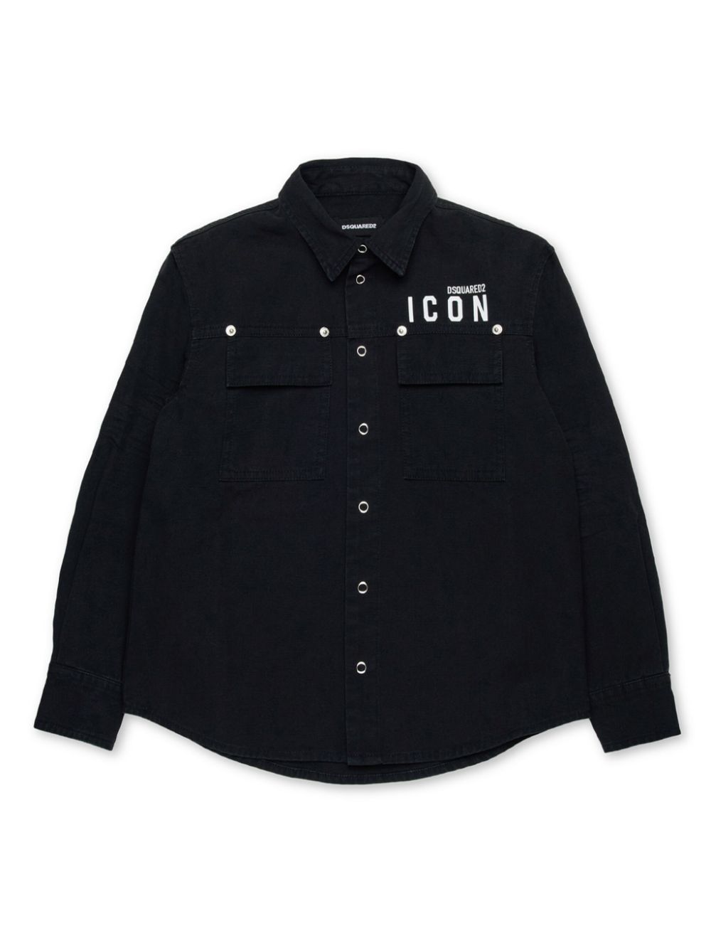 DSQUARED2 KIDS logo-print shirt - Black von DSQUARED2 KIDS