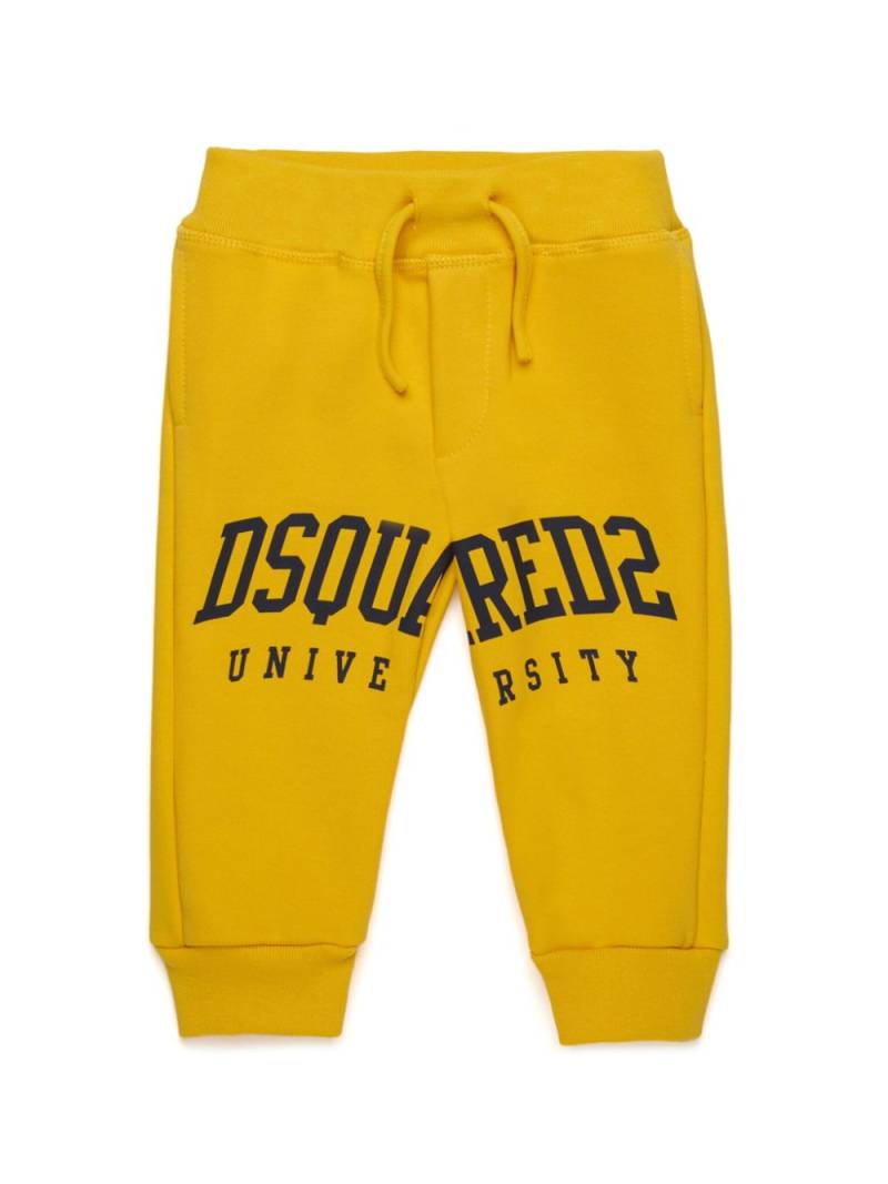 DSQUARED2 KIDS logo-print track pants - Yellow von DSQUARED2 KIDS