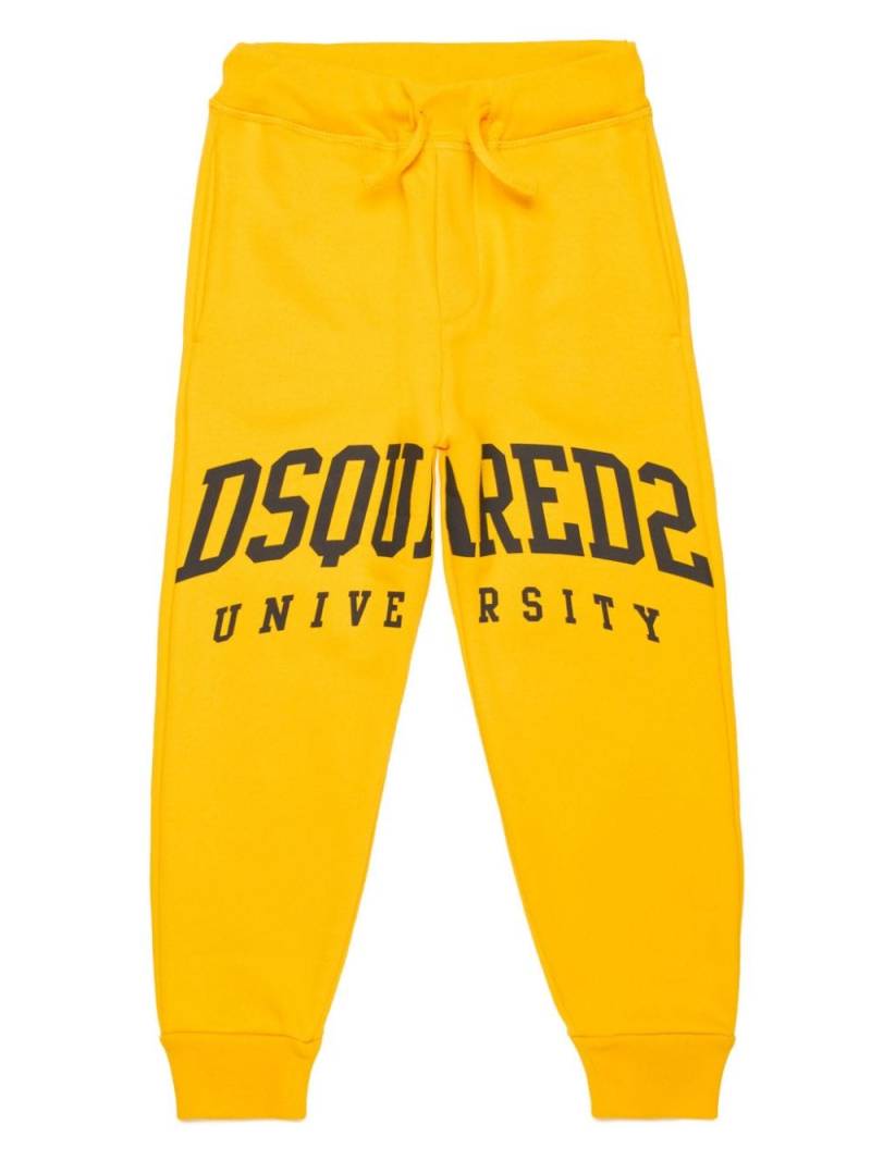 DSQUARED2 KIDS logo-print track pants - Yellow von DSQUARED2 KIDS