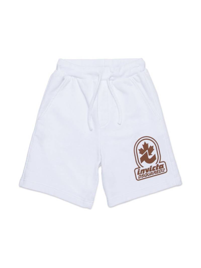 DSQUARED2 KIDS logo-print track shorts - White von DSQUARED2 KIDS