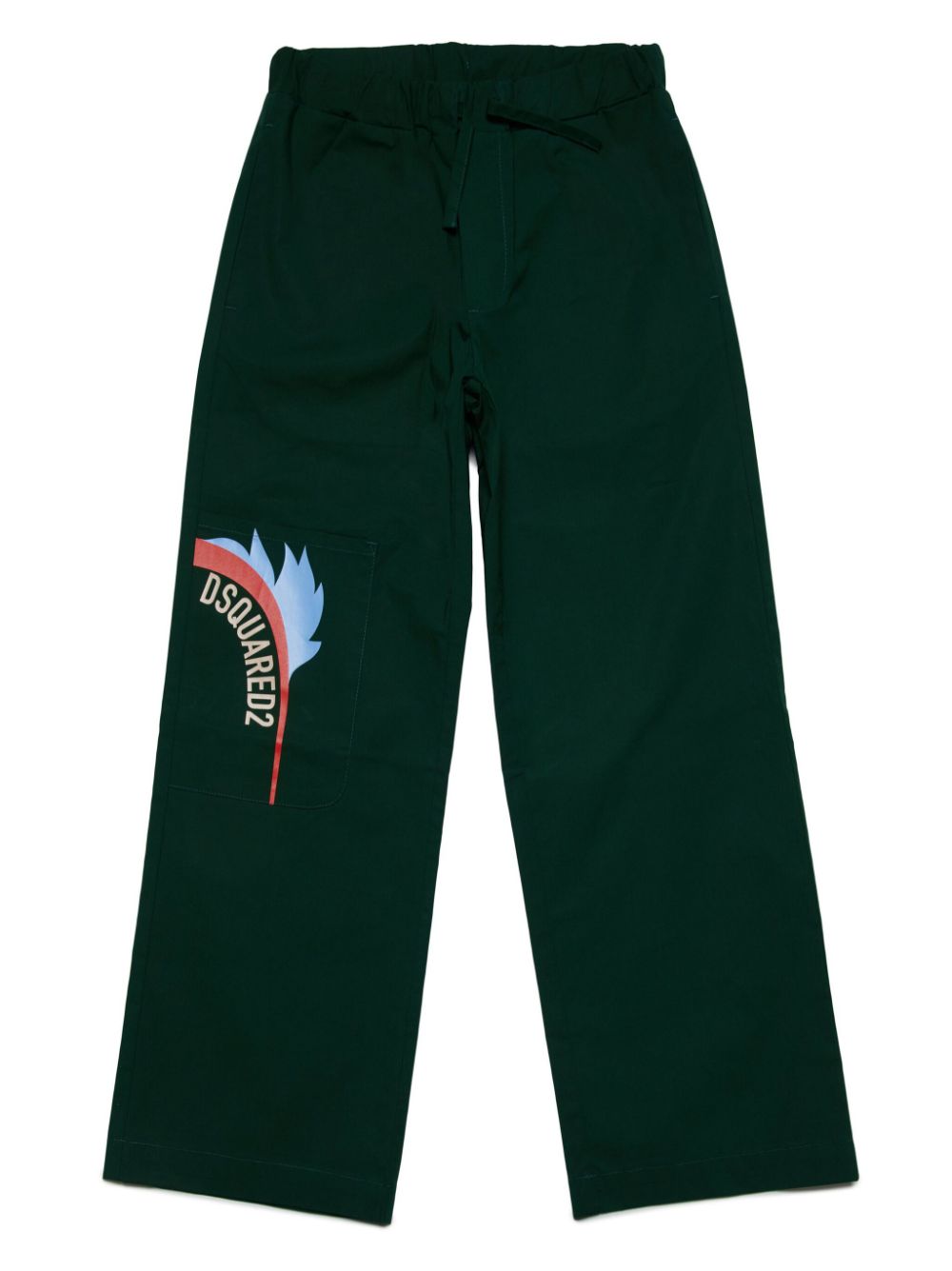 DSQUARED2 KIDS logo-print wide-leg tracksuit pants - Green von DSQUARED2 KIDS