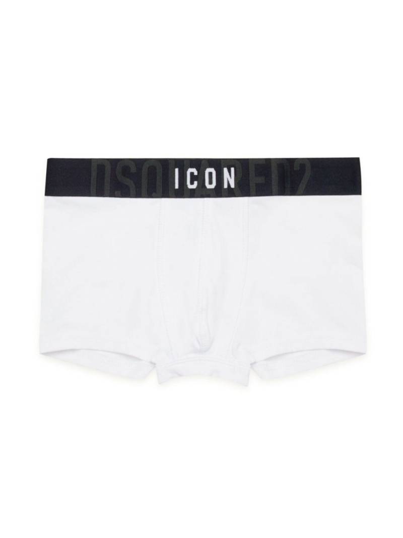 DSQUARED2 KIDS logo-waistband stretch-cotton boxers - White von DSQUARED2 KIDS