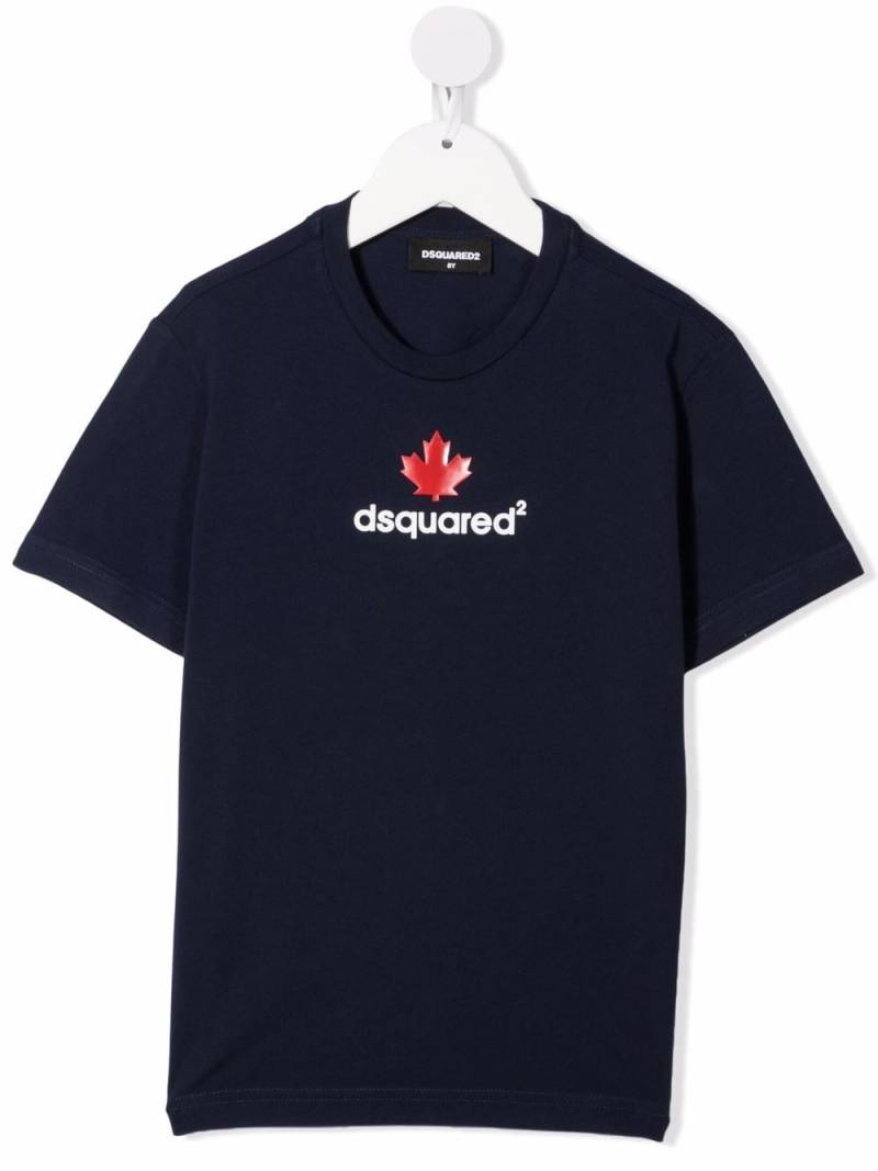 DSQUARED2 KIDS maple leaf logo T-shirt - Blue von DSQUARED2 KIDS