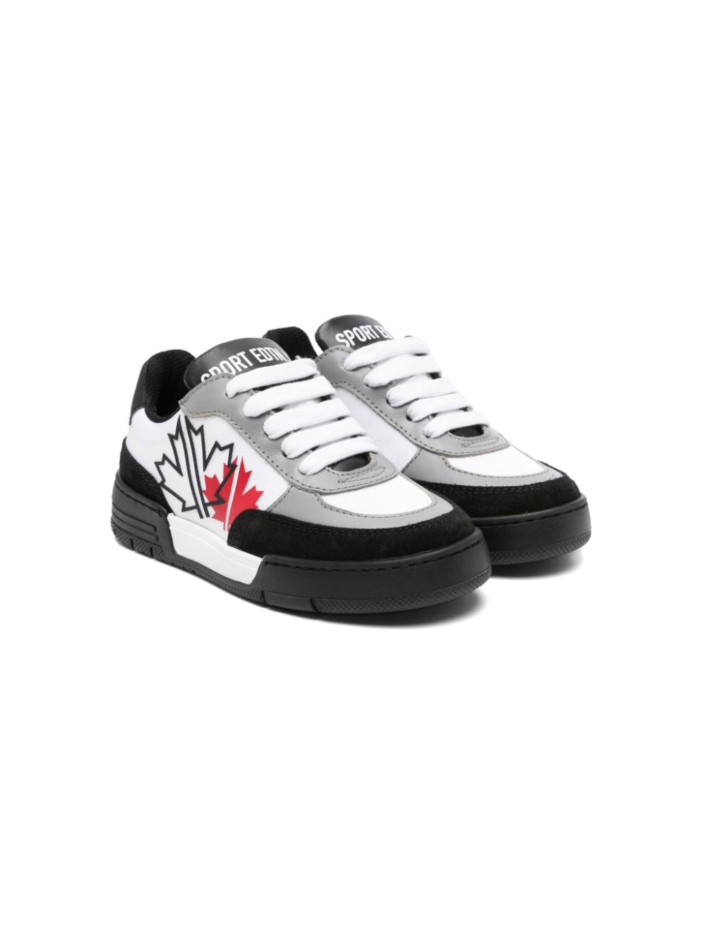 DSQUARED2 KIDS maple leaf-motif sneakers - Black von DSQUARED2 KIDS