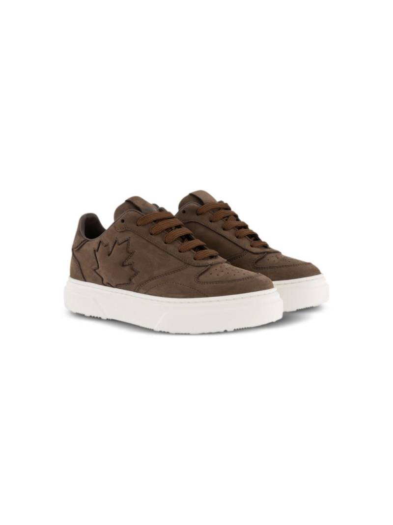 DSQUARED2 KIDS maple leaf suede sneakers - Brown von DSQUARED2 KIDS